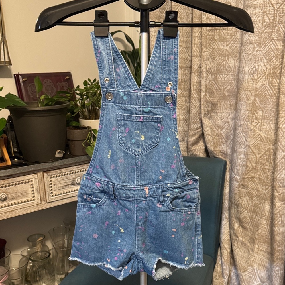 The Children's Place - Denim Overalls with Paint Splatter